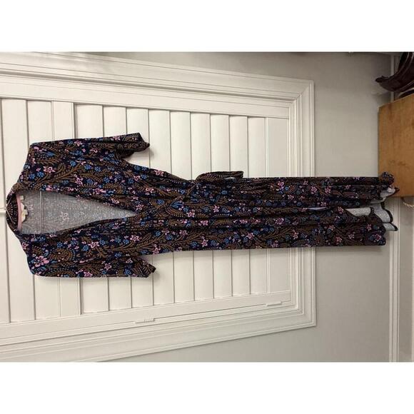 Boden Dresses & Skirts - Boden floral paisley jersey wrap midi dress size 10Long